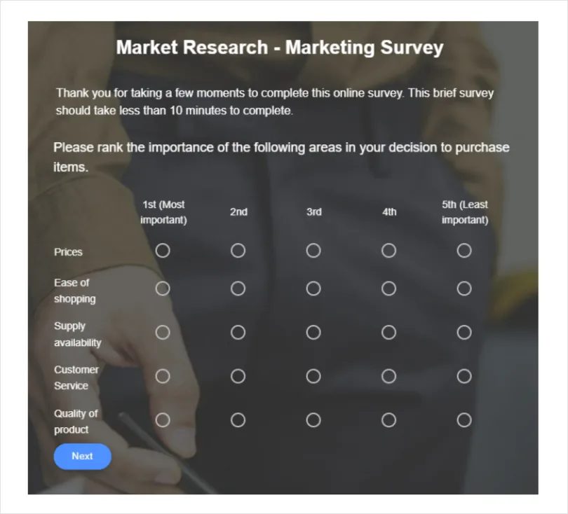 market research survey what to do