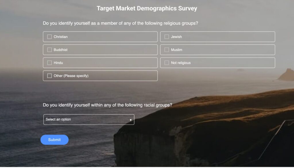 Target Market Demographics Survey